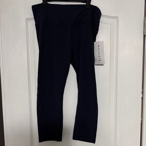 NWT Athleta Navy  Blue Salutation Capri